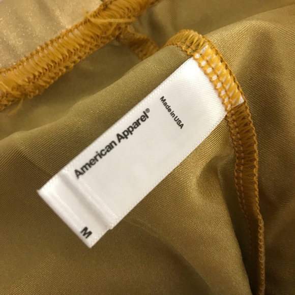 American Apparel gold Lamè leggings - Picture 3 of 3